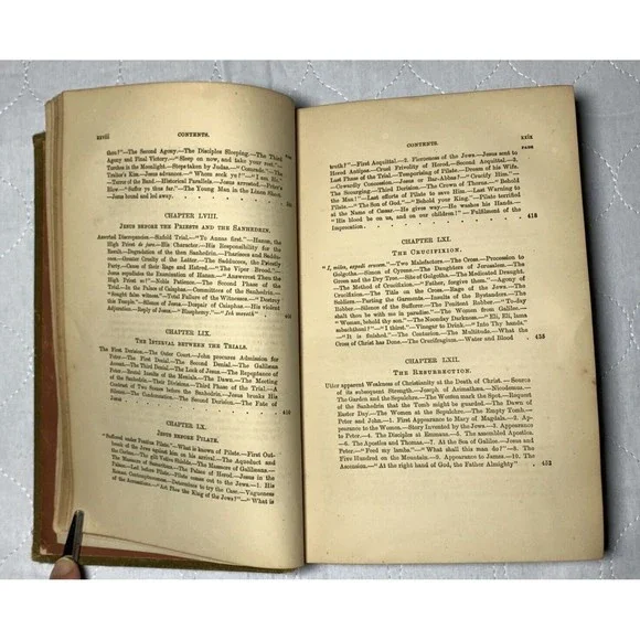 Antique 1874 The Life of Christ Hardcover Book Frederic Farrar Hurst & Company - Picture 11 of 16